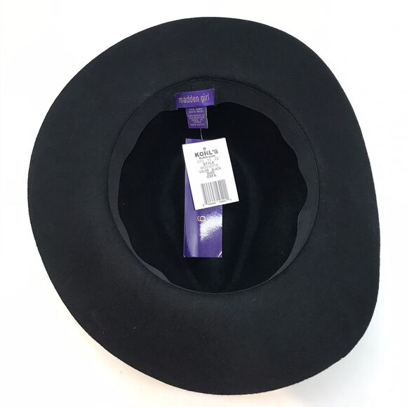 Madden Girl Women's 100% Wool Felt Fedora OSFA Buckle Band Western Cowboy Hat - Picture 8 of 12